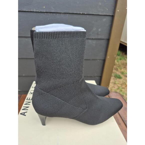 Anne Klein Shoes - Anne Klein Iga Boots Womens US 9 M Black Faux Suede Kitten Heel Dress Bootie NEW